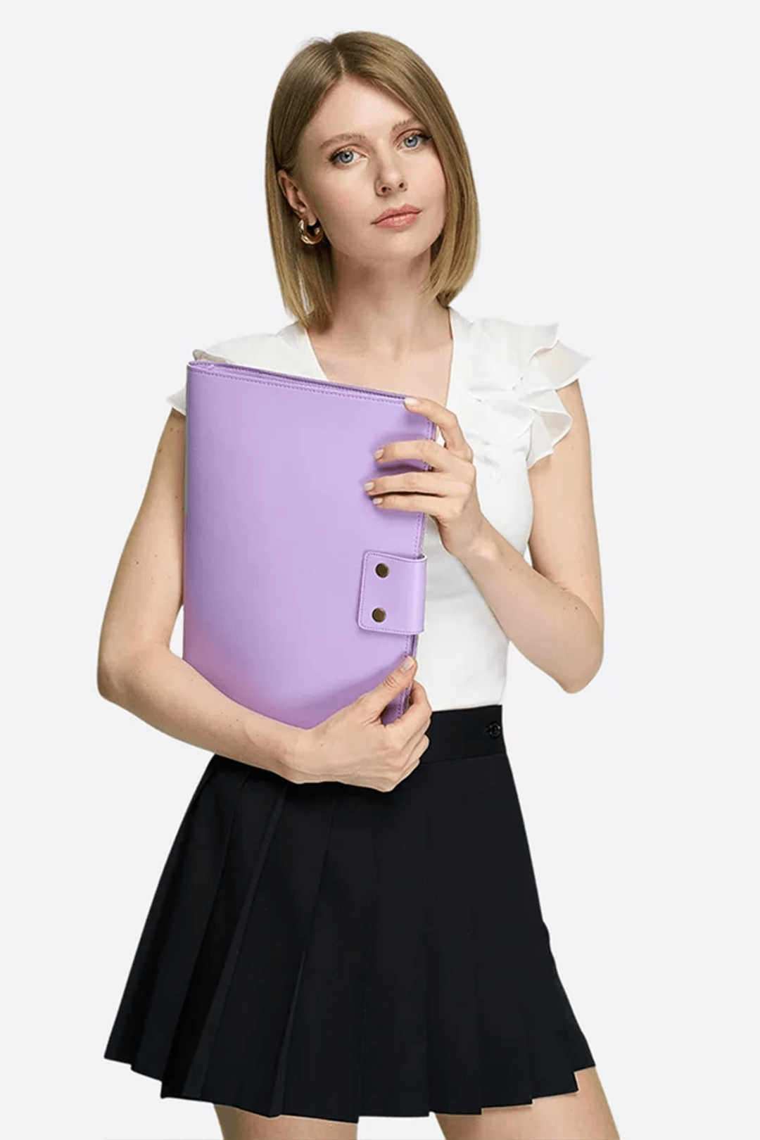 Macbook Air Pro 13-14 İnç Organizer Evrak & Laptop & Tablet Çantası - Lila