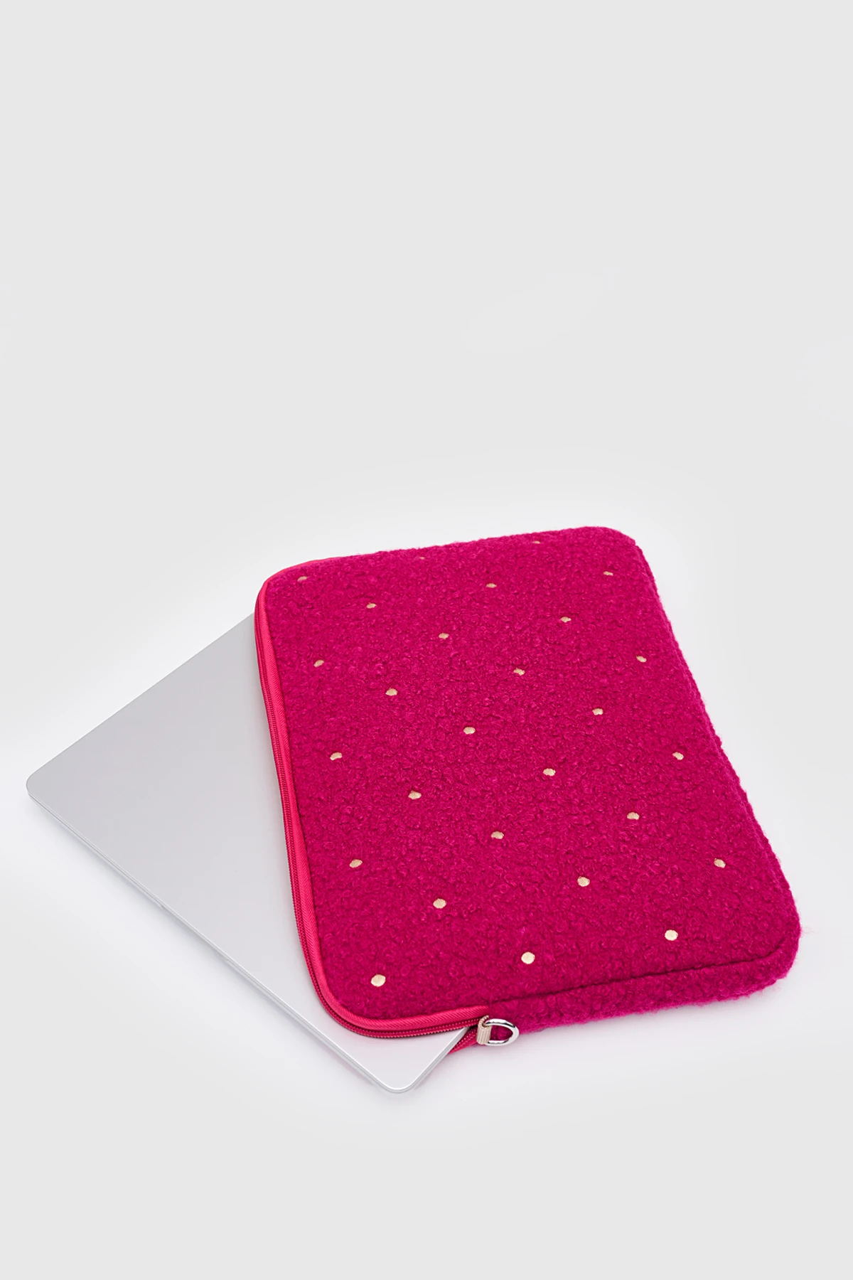 Puantiyeli Laptop Kılıfı 13" & 14" İnç Uyumlu - Fuşya