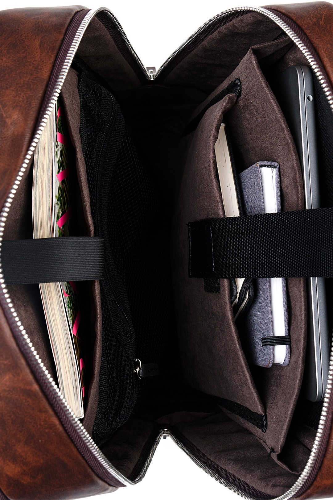 Organizer Premium Deri Sırt Laptop Çantası Unisex