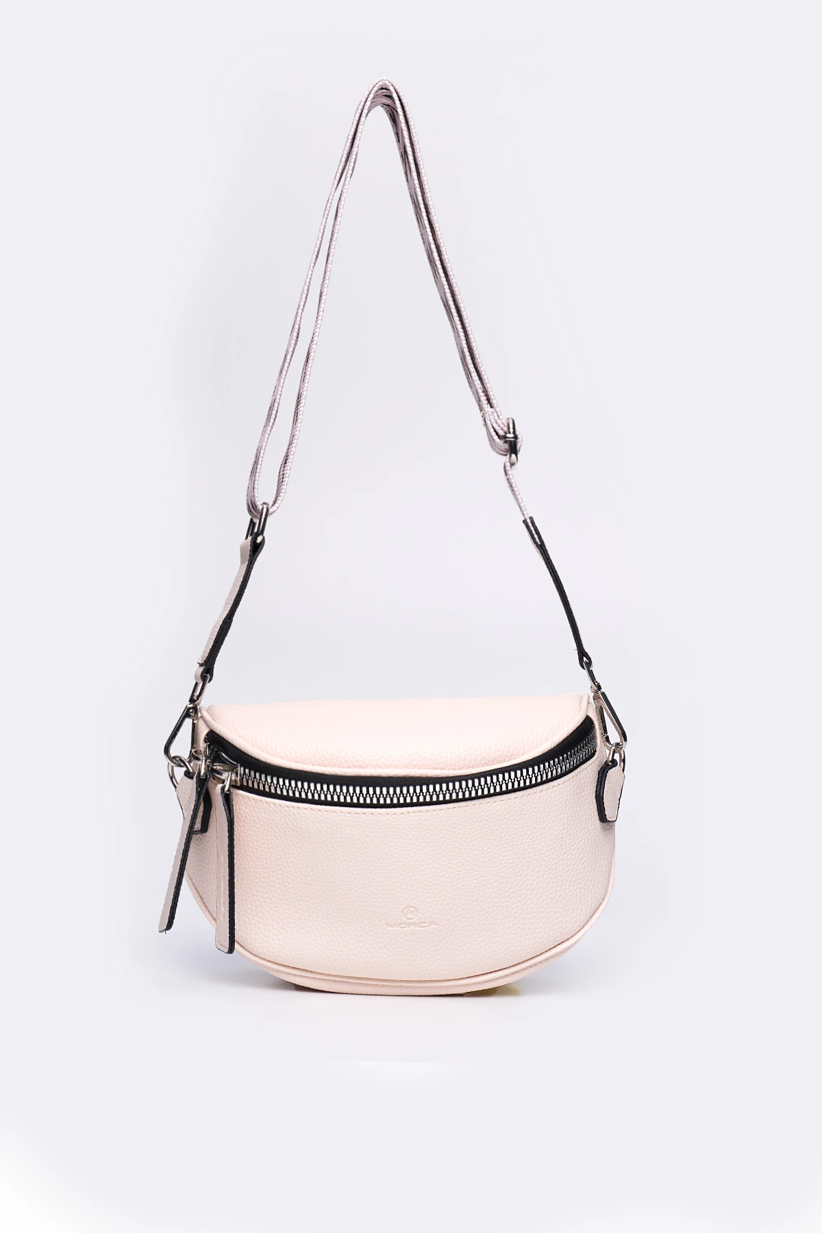 Çapraz Askılı Kadın Vücut Çantası & Body Bag - Pudra