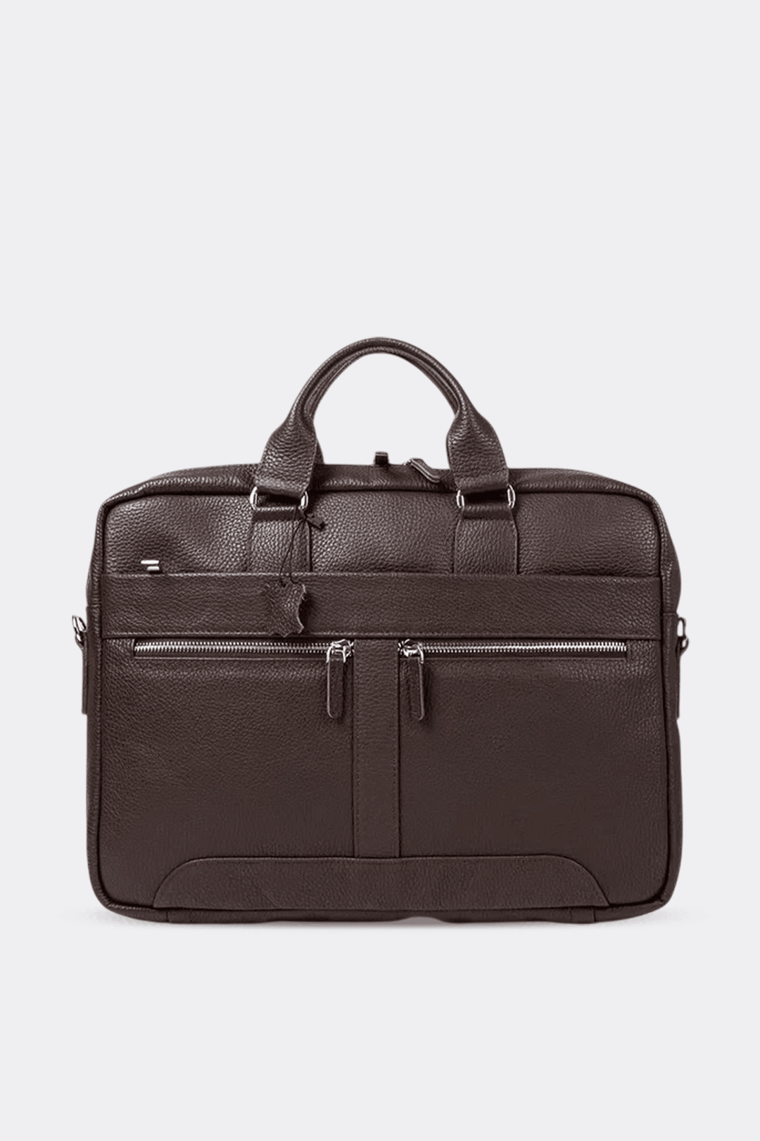 Hakiki Deri Unisex Evrak Çantası Laptop Bölmeli 15.6" Inç - Kahverengi