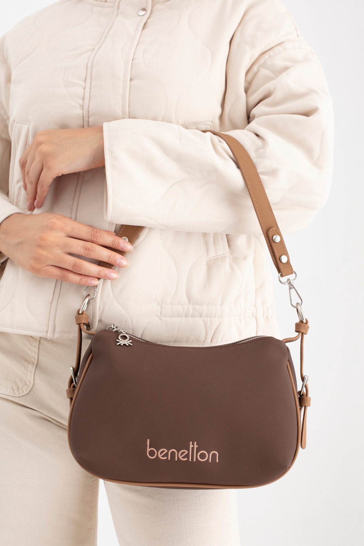 Benetton Kadın Omuz Çantası BNT_1699 - Kahve-Camel
