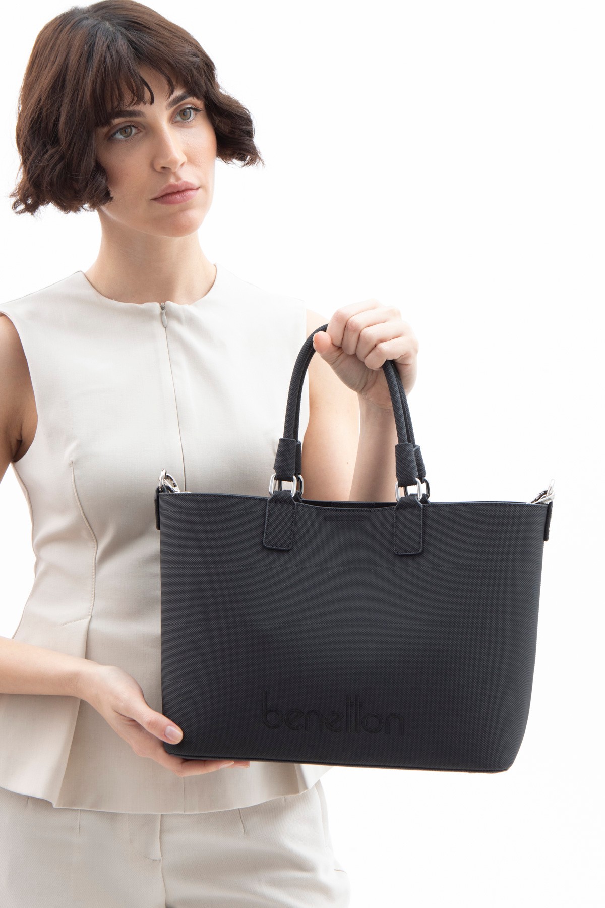 Benetton Kadın Kol Çantası BNT_1617 - Siyah