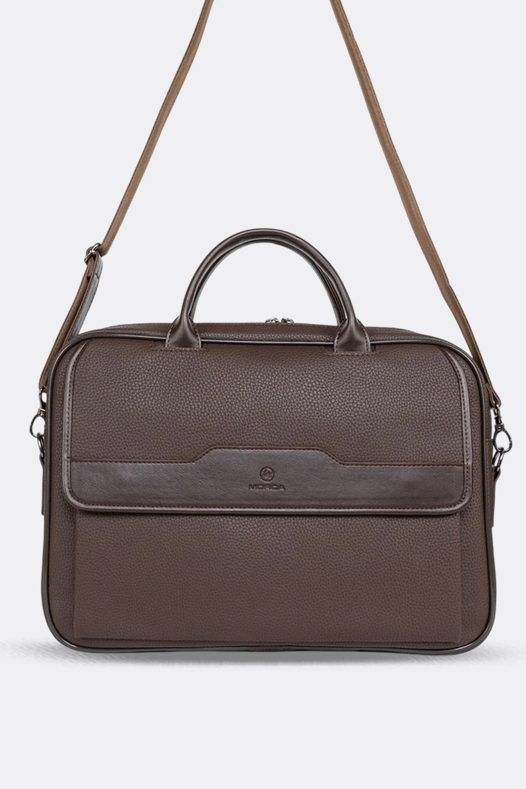 Kahverengi Evrak Çantası Laptop Bölmeli