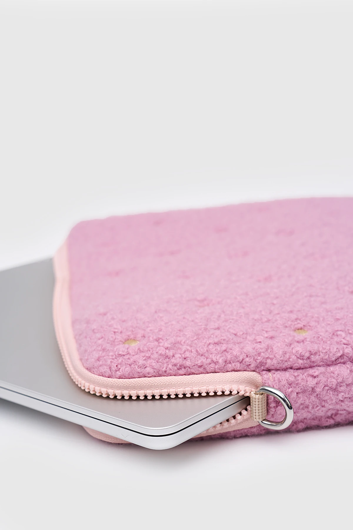 Puantiyeli Laptop Kılıfı 13" & 14" İnç Uyumlu - Pembe