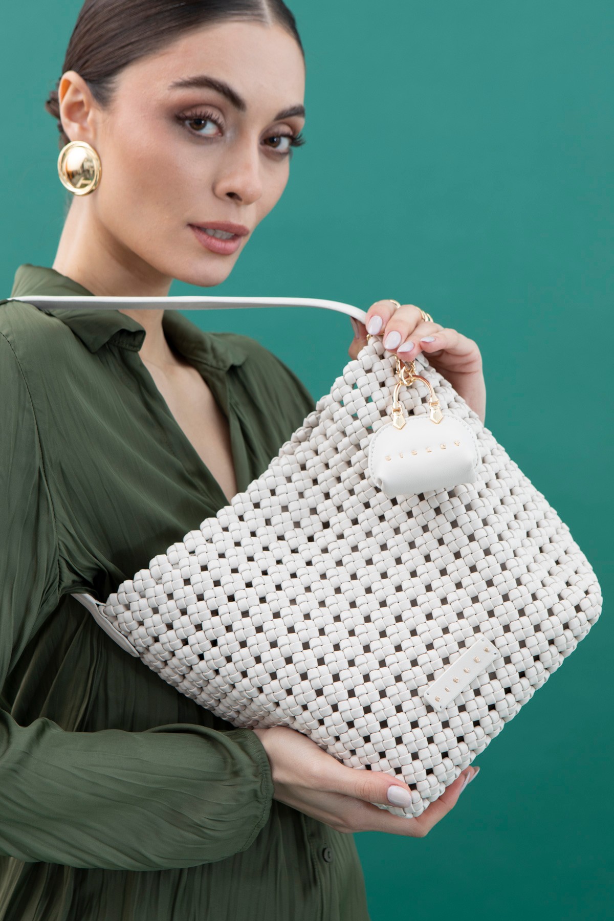 Sisley Kadın Omuz Çantası SLY_222 - Beyaz