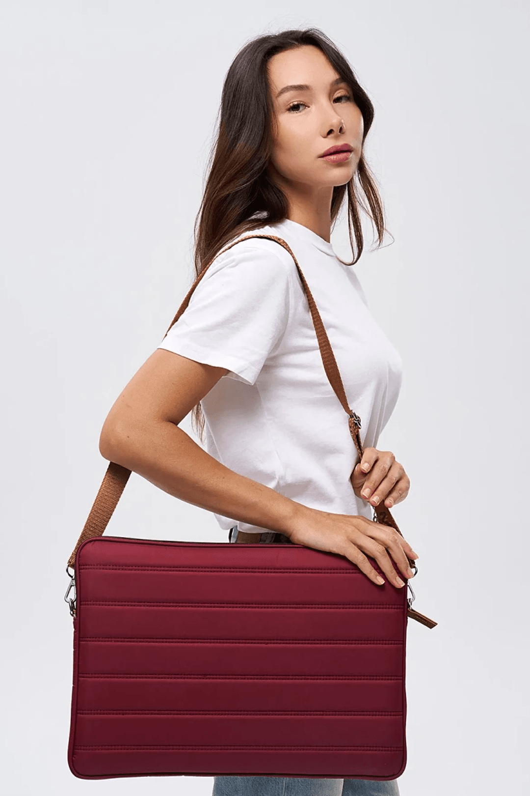 Su Geçirmez Kumaş Laptop Kılıfı 15.6 & 16 Inç - Bordo