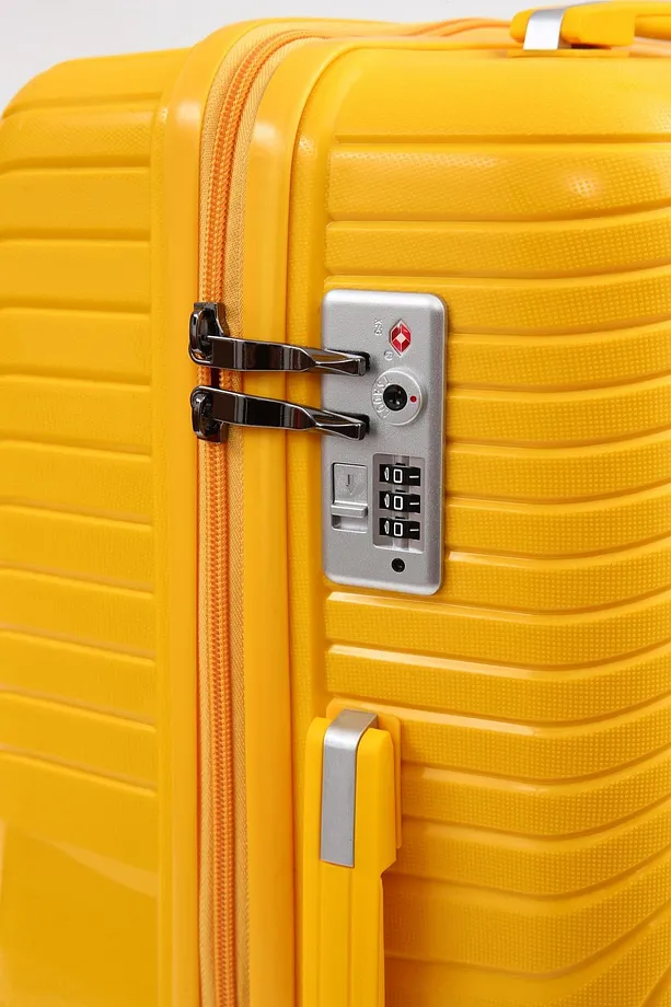 ÇÇS 5239 Polipropilen 3'lü Valiz Seti - Sarı
