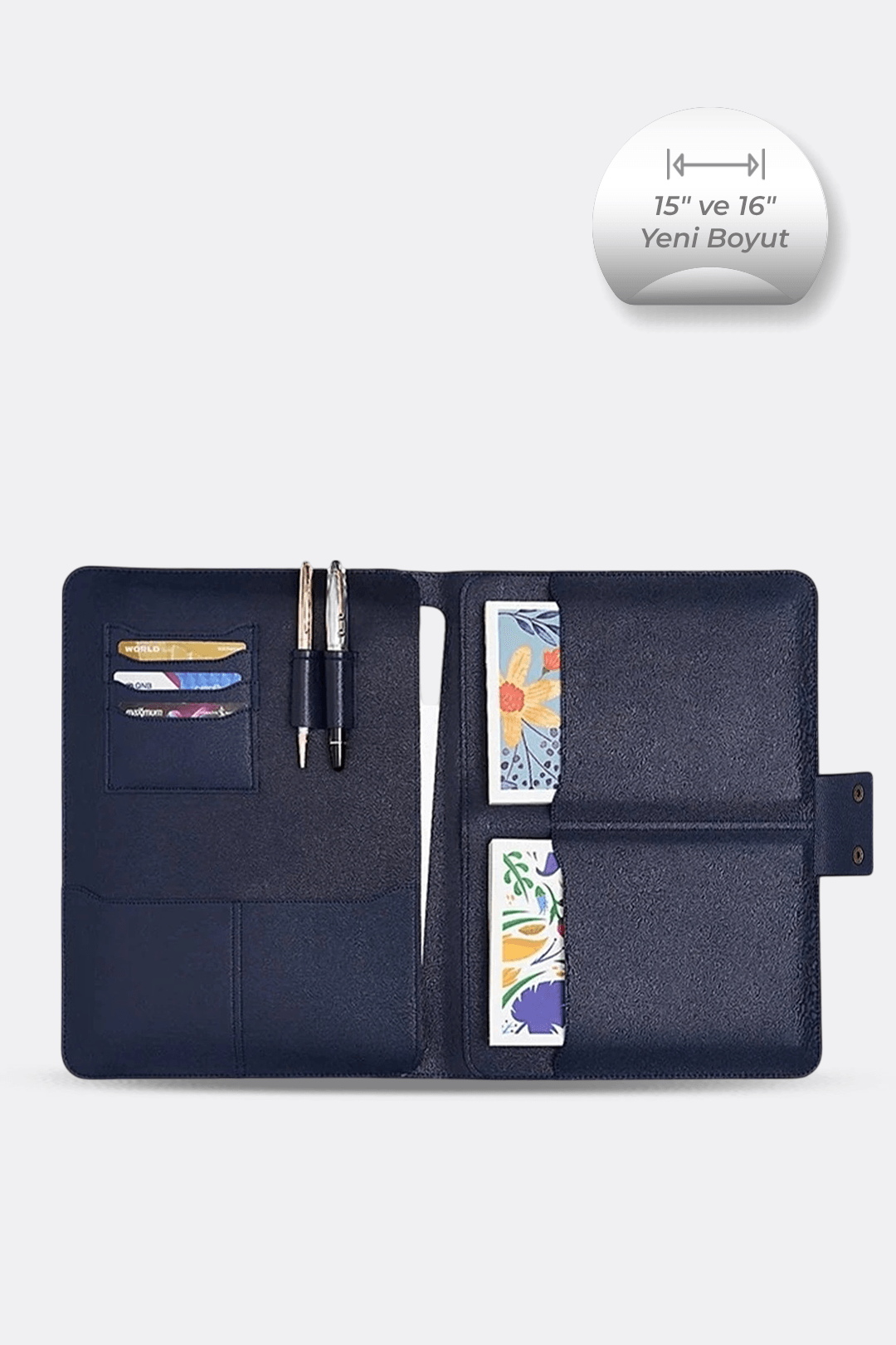Macbook Air Pro 15-16 İnç Organizer Evrak & Laptop & Tablet Çantası - Lacivert