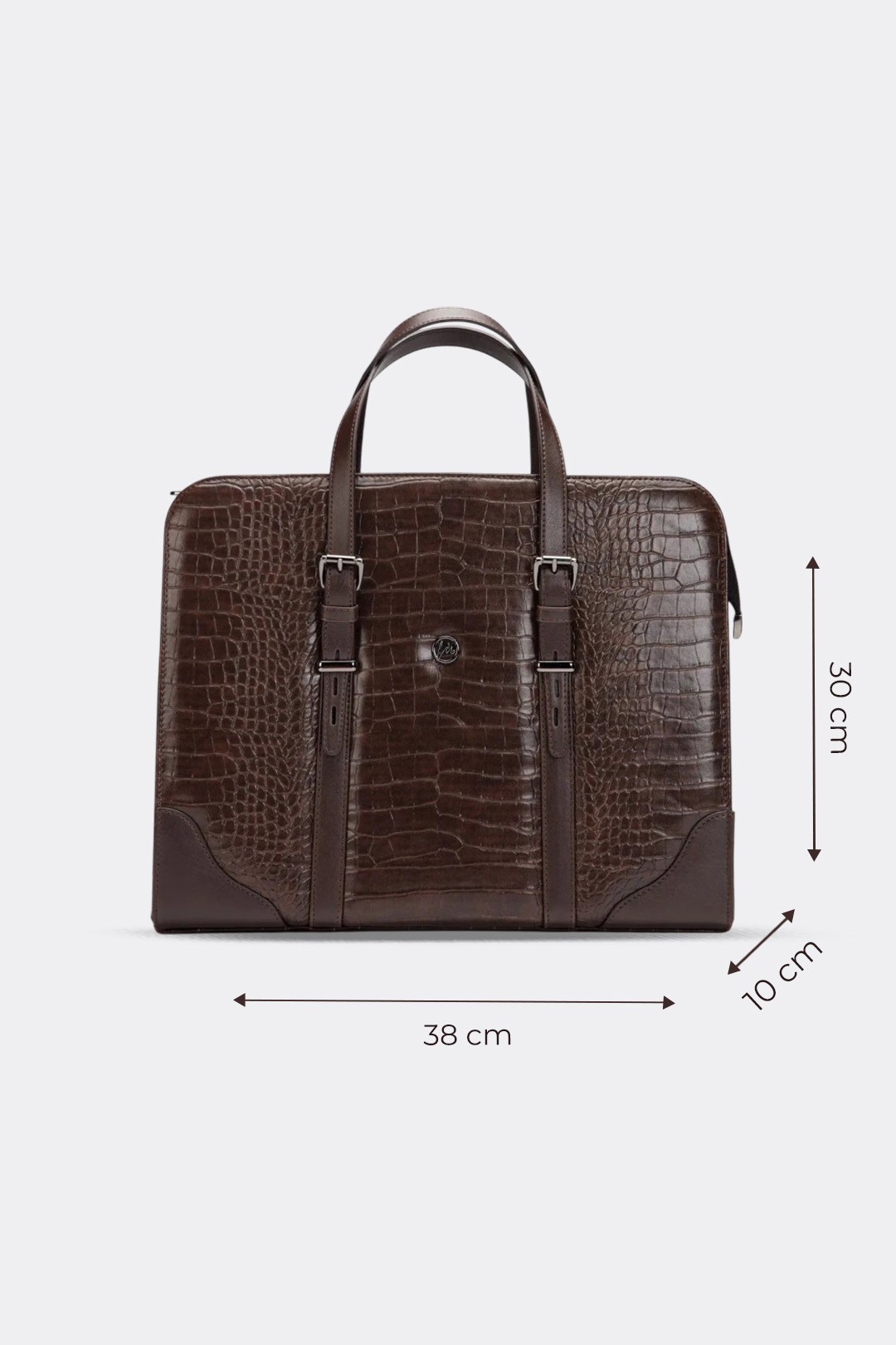 Kadın Evrak Laptop Çantası - Kahve Kroko