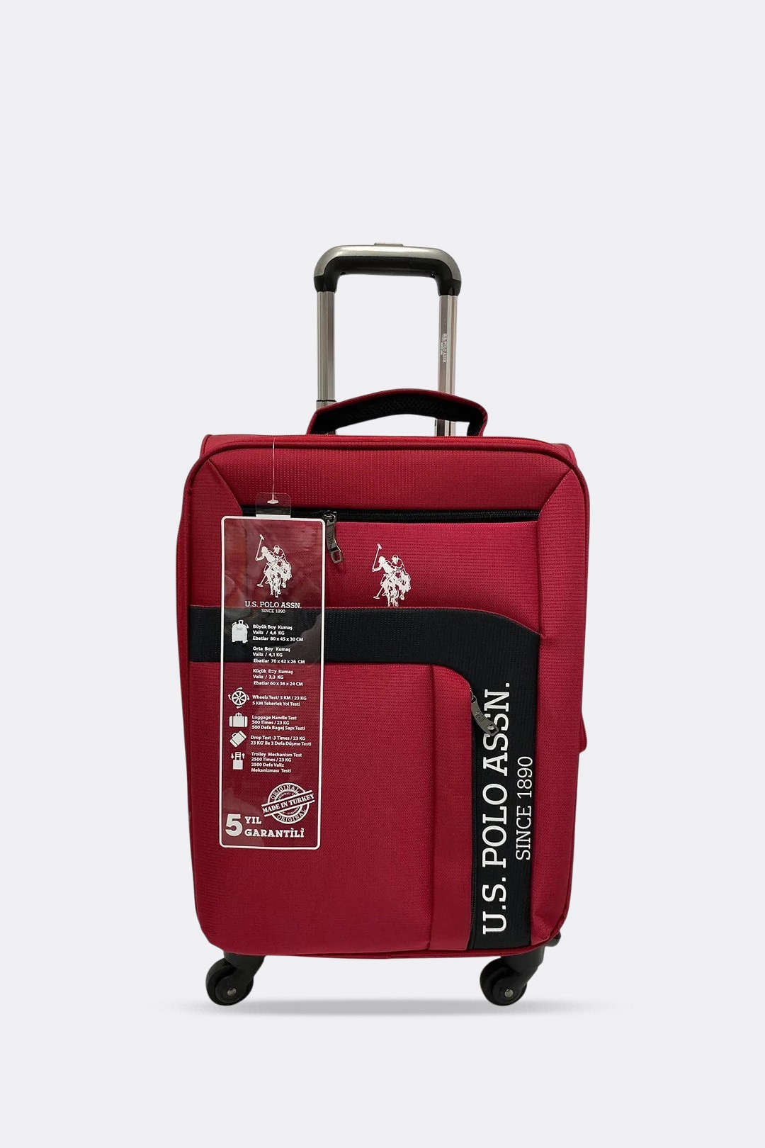USPA Unisex Kumaş Valiz Kabin Boy Bordo PLVLZ21282 - Bordo