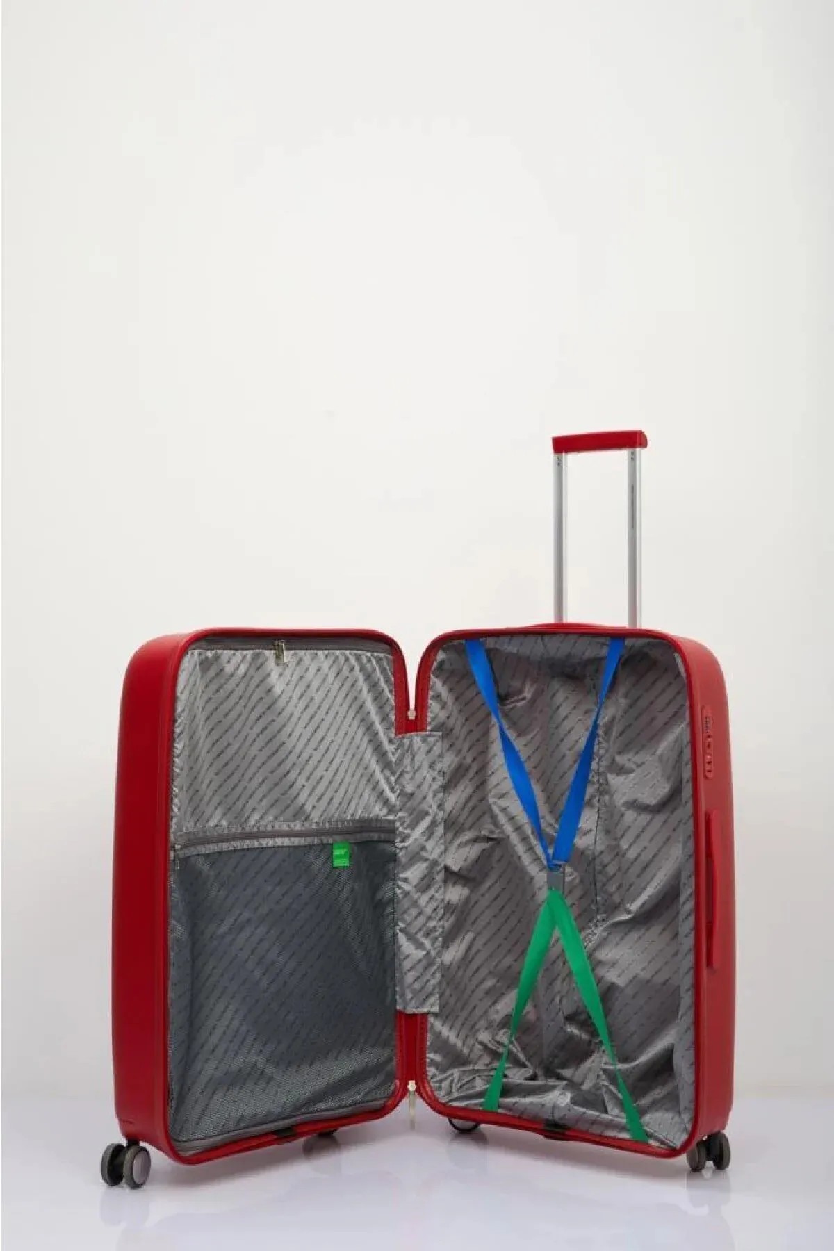 Benetton Orta Boy Valiz Trolley 60 cm - Kırmızı