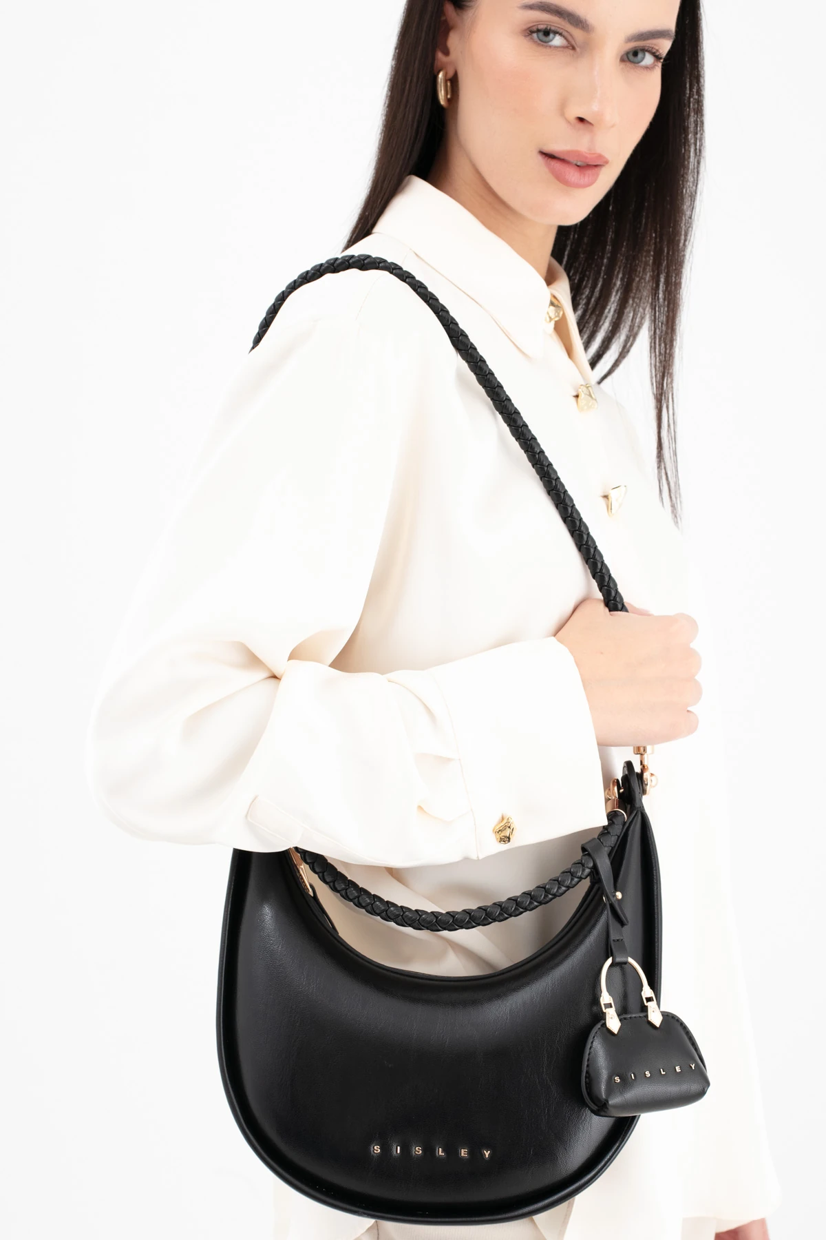 Sisley Kadın Omuz Çantası SLY_294 - Siyah