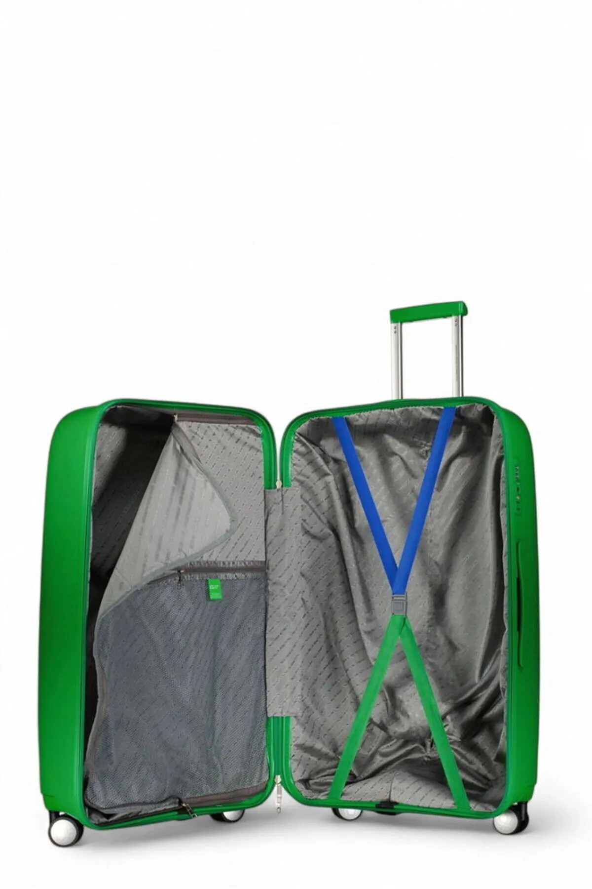 Benetton Orta Boy Valiz Trolley 60 cm - Yeşil