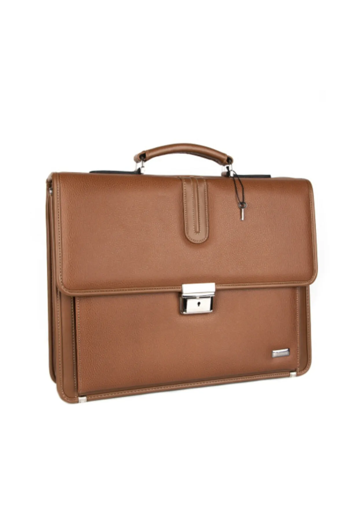 Klasik Kilitli Evrak Laptop Çantası - Siyah