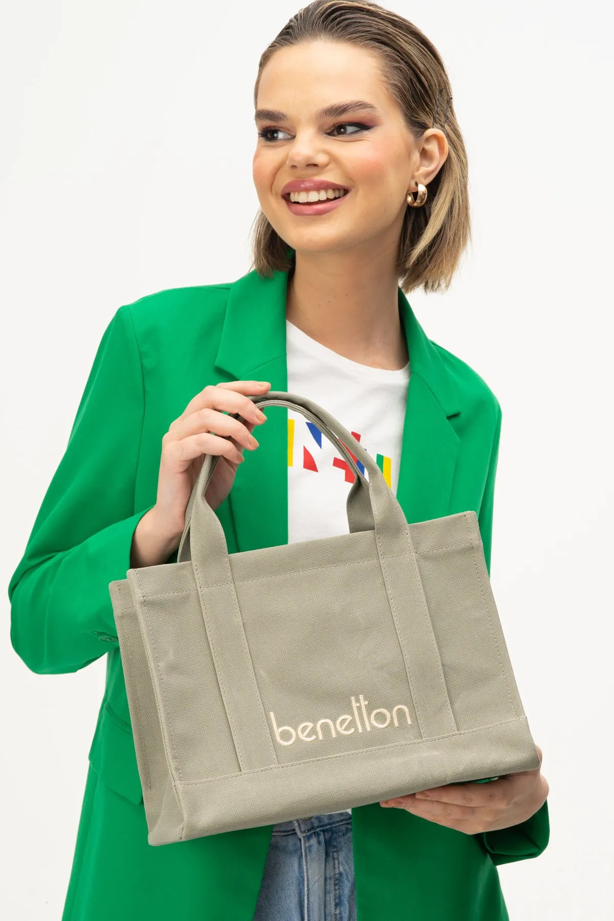 Benetton Kadın El Çantası - Açık Yeşil