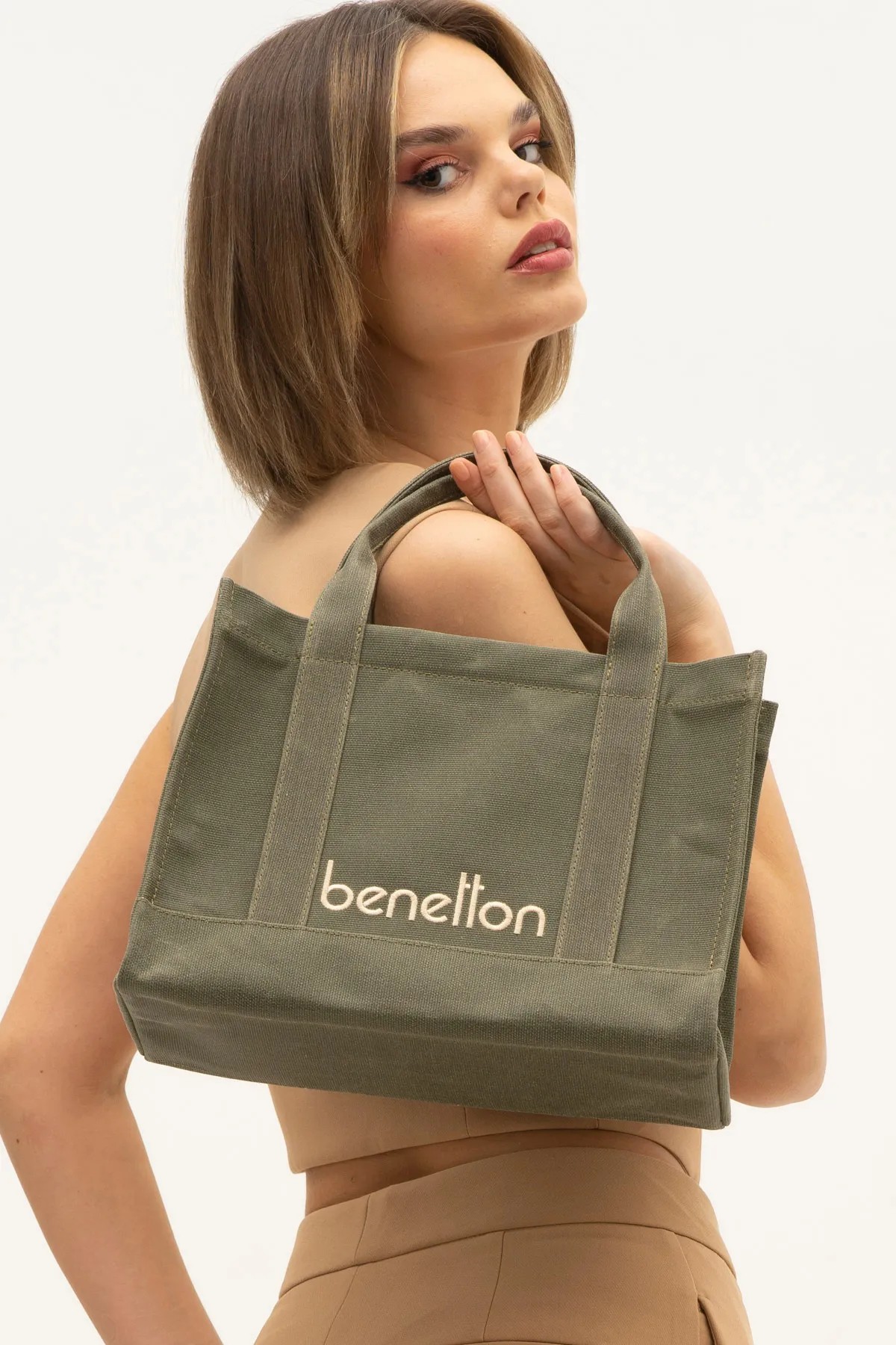 Benetton Kadın El Çantası - Haki