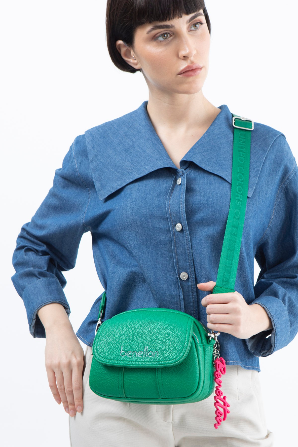 Benetton Kadın Çapraz Çanta BNT_1509 - Yeşil