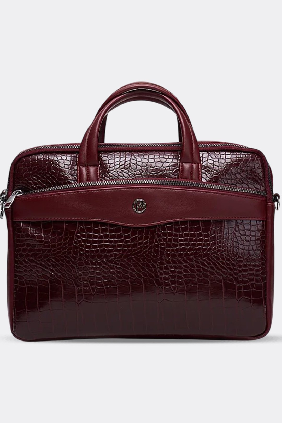 Unisex 13" & 14" Laptop Evrak Çantası Bordo Kroko
