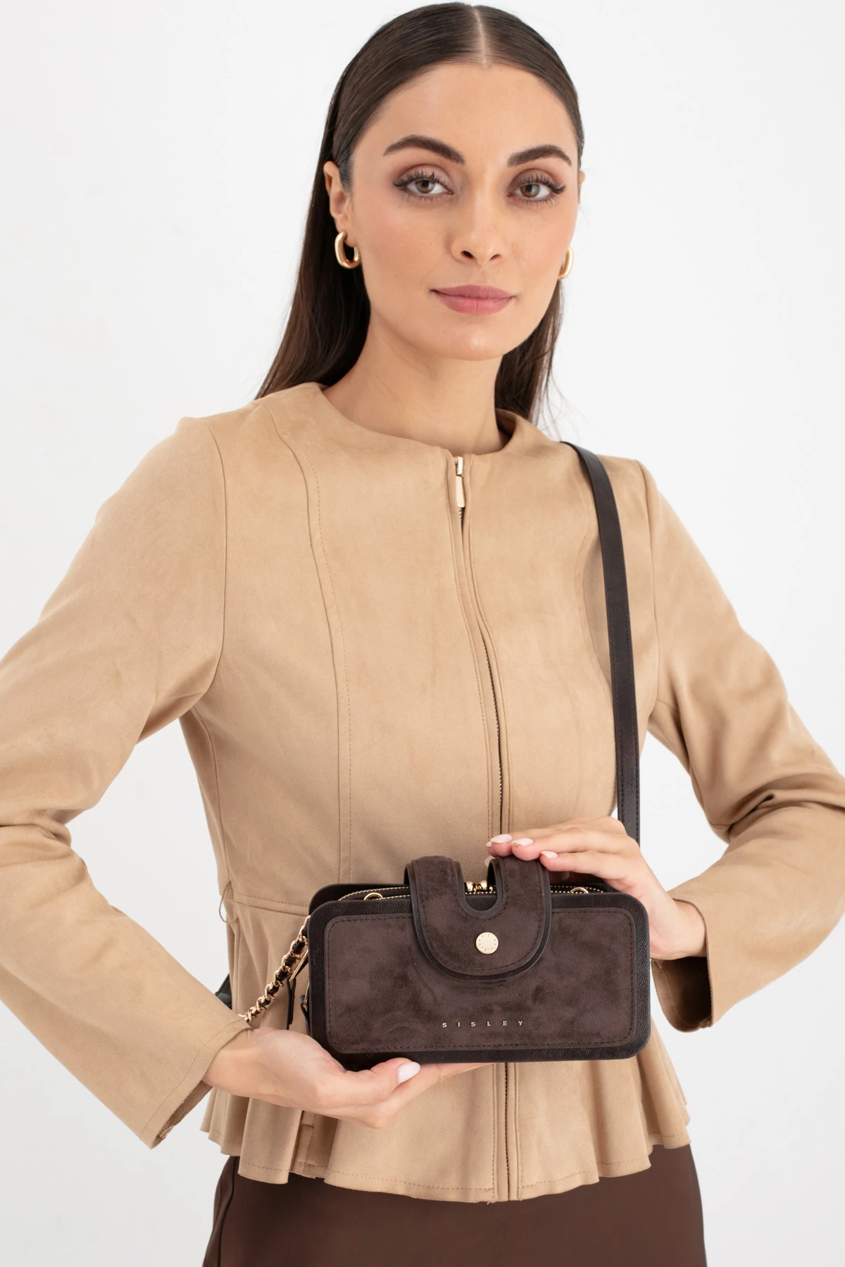 Sisley Kadın Çapraz Çanta SLY_247 - Kahverengi