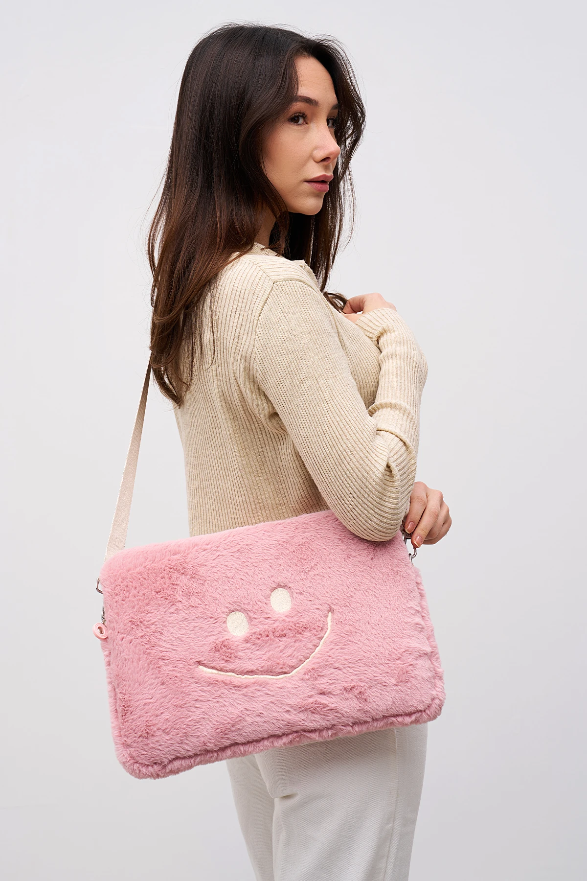 Smile Laptop Kılıfı 13" & 14" İnç Uyumlu - Pembe