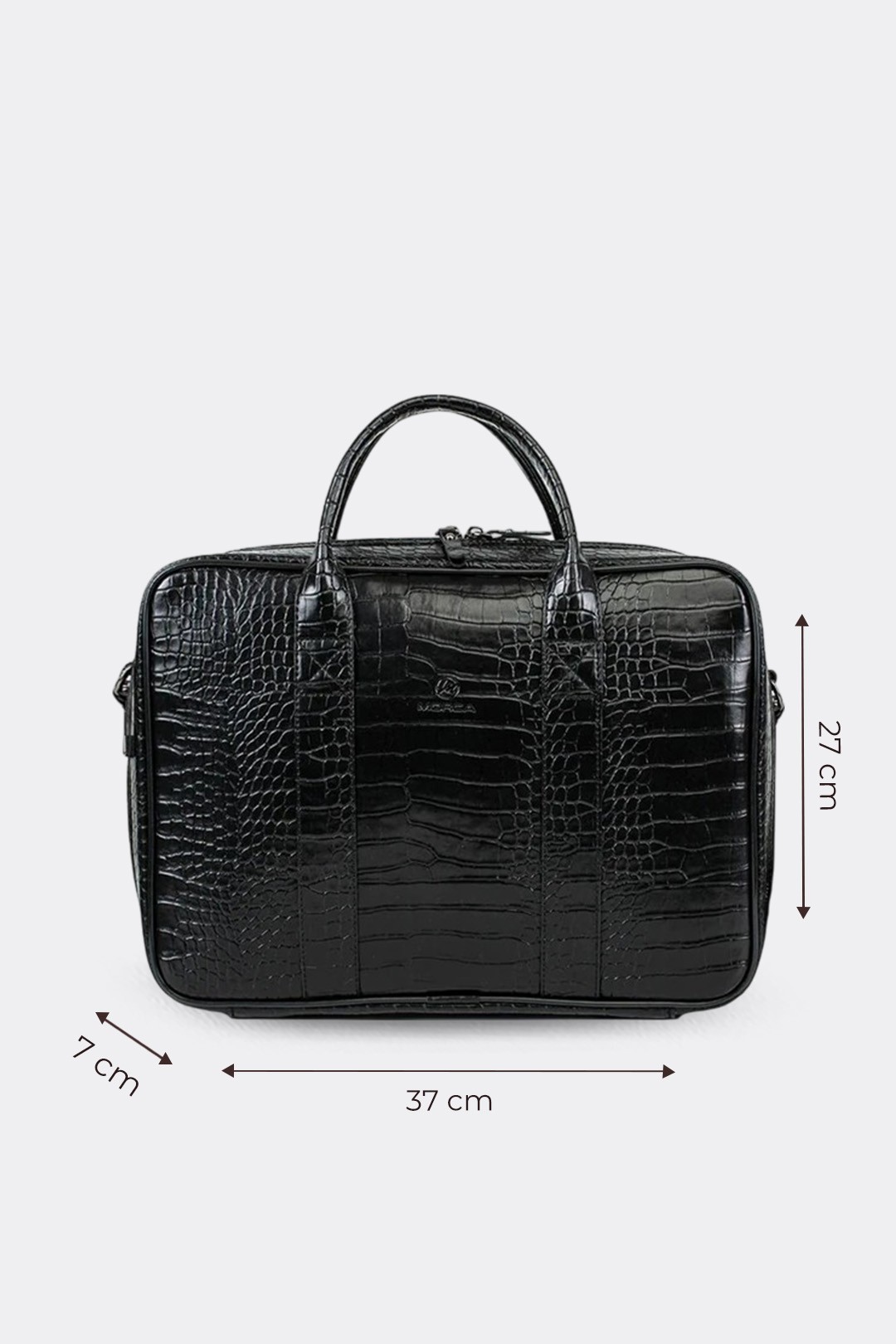 Macbook Organizer Laptop Evrak Çantası 13" & 14" İnç - Siyah Kroko