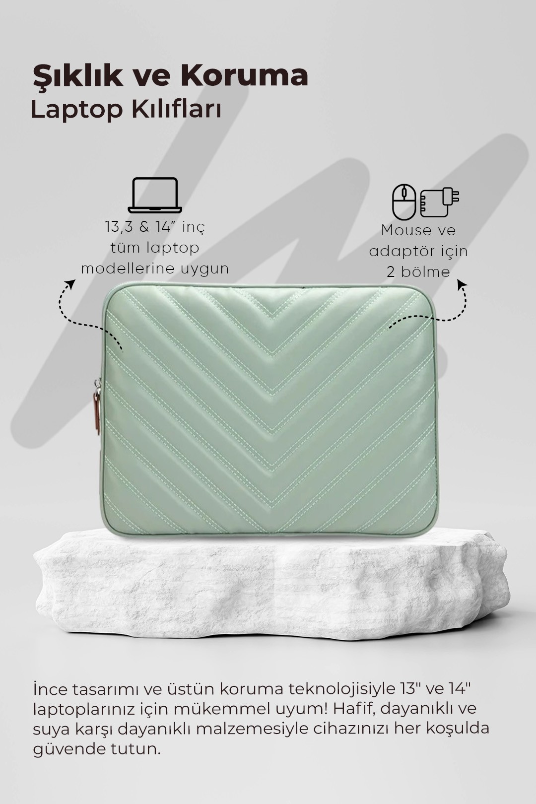 Macbook Air Pro 13.3" & 14" İnç Laptop Kılıfı Mint Yeşili