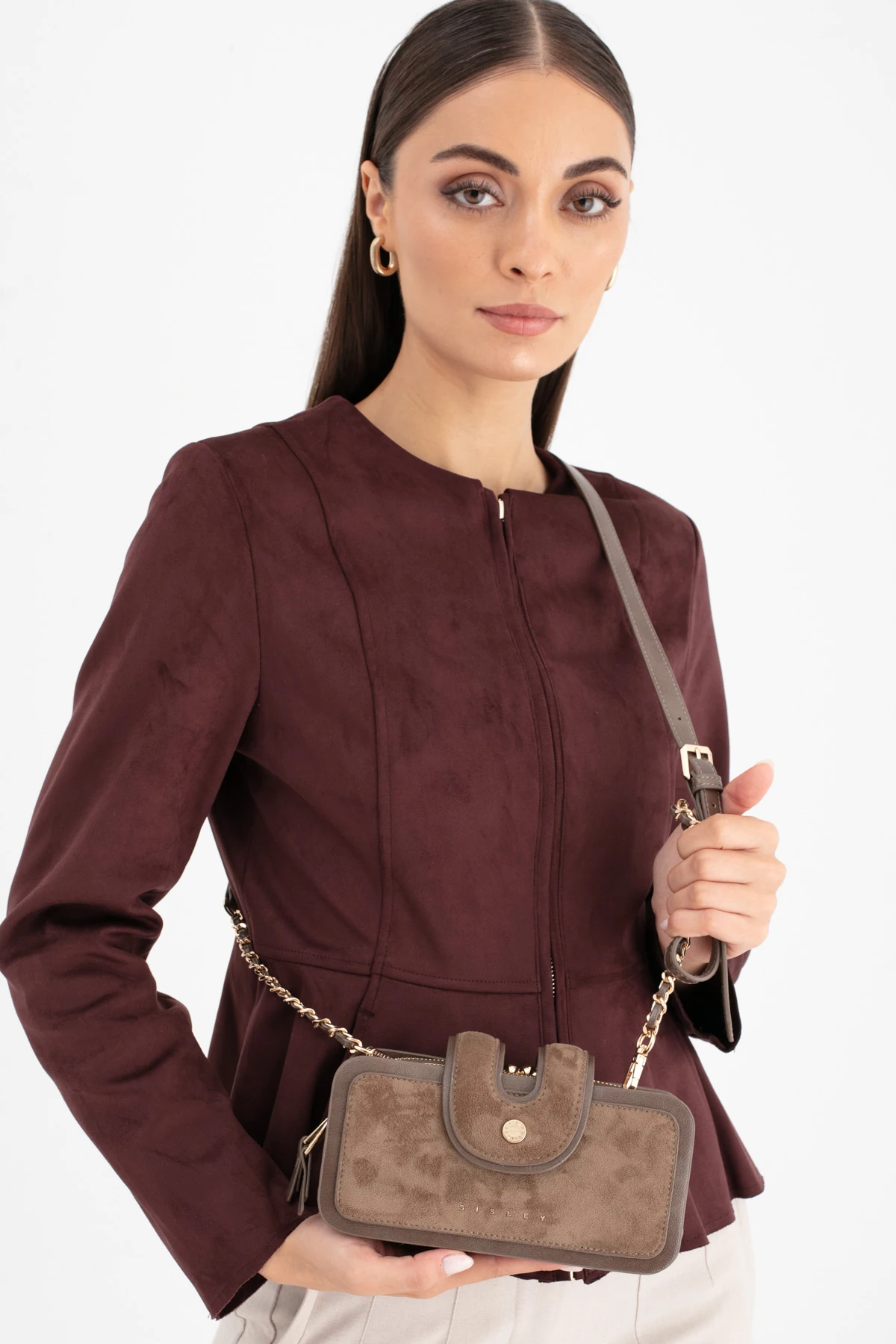 Sisley Kadın Çapraz Çanta SLY_247 - Taş