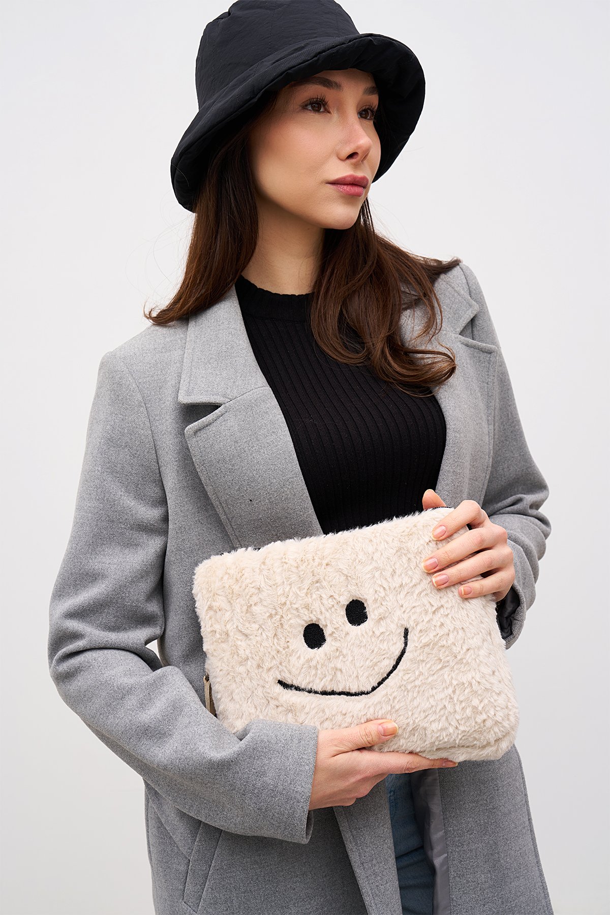 Smile Tablet Kılıfı 10” & 11” İnç Uyumlu  - Bej
