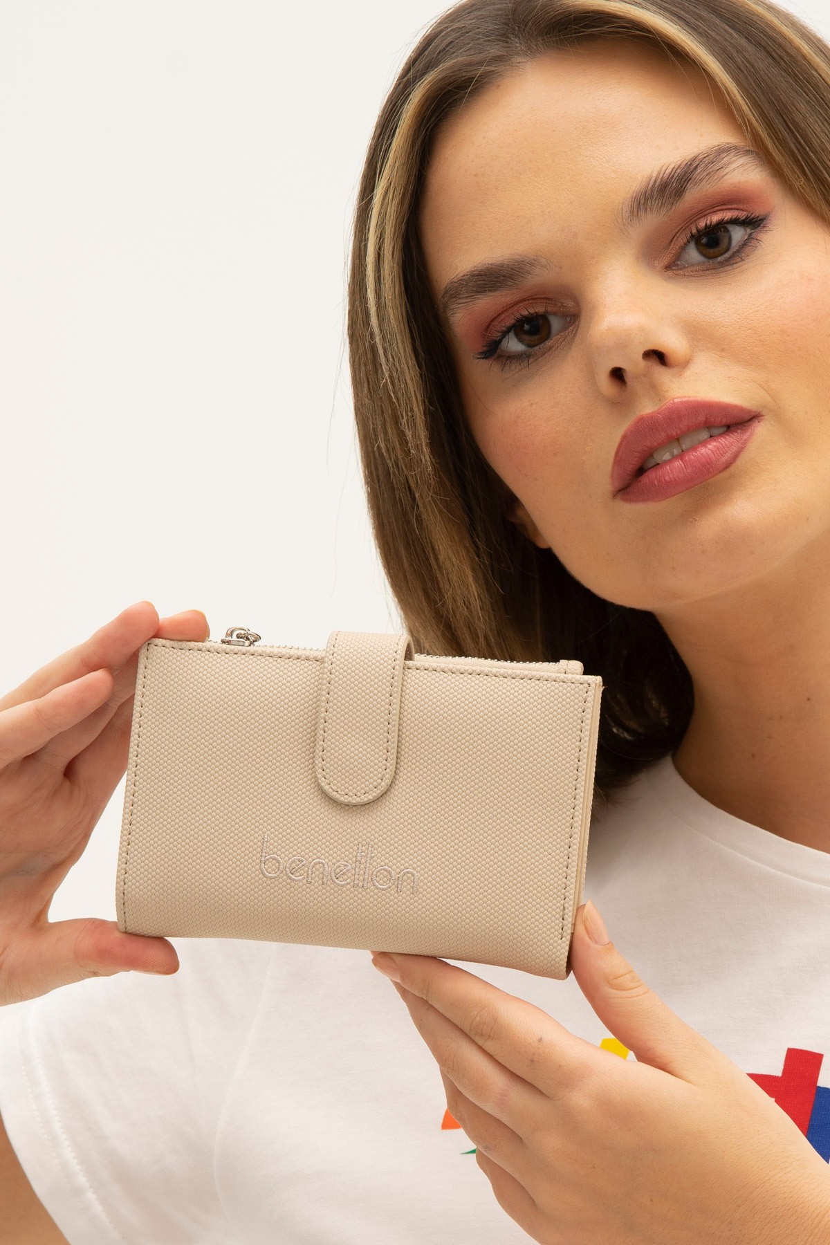 Benetton Kadın Cüzdan BNT_1300 - Bej