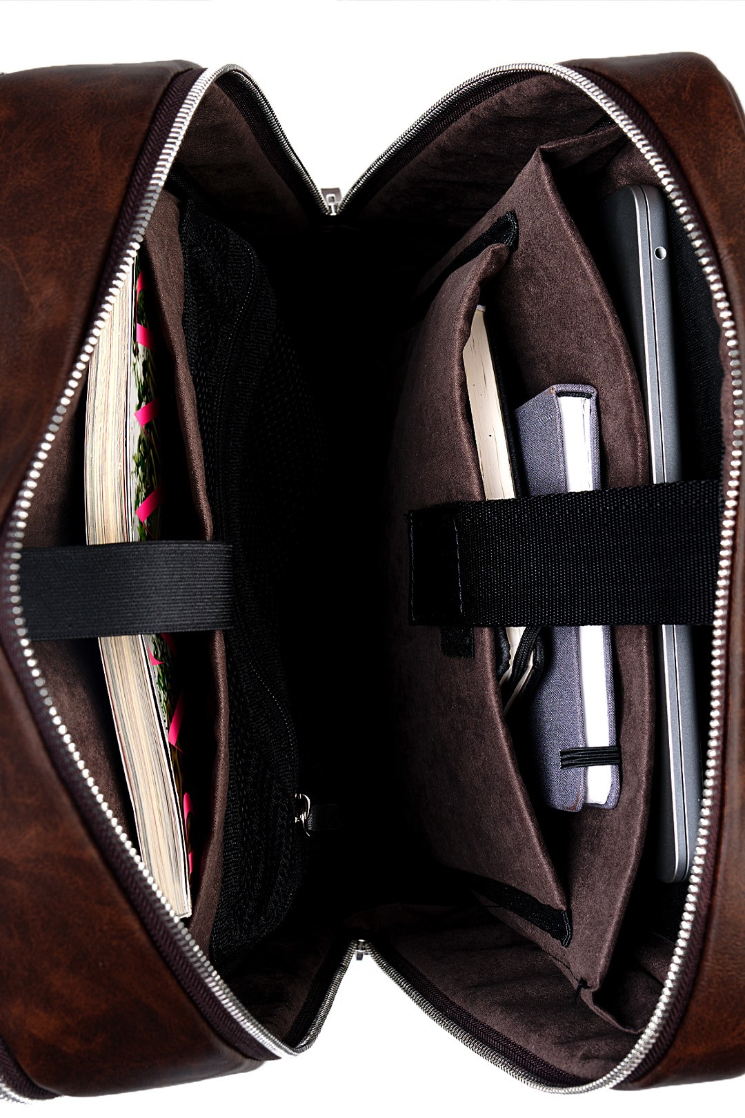 Organizer Premium Deri Sırt Laptop Çantası Unisex