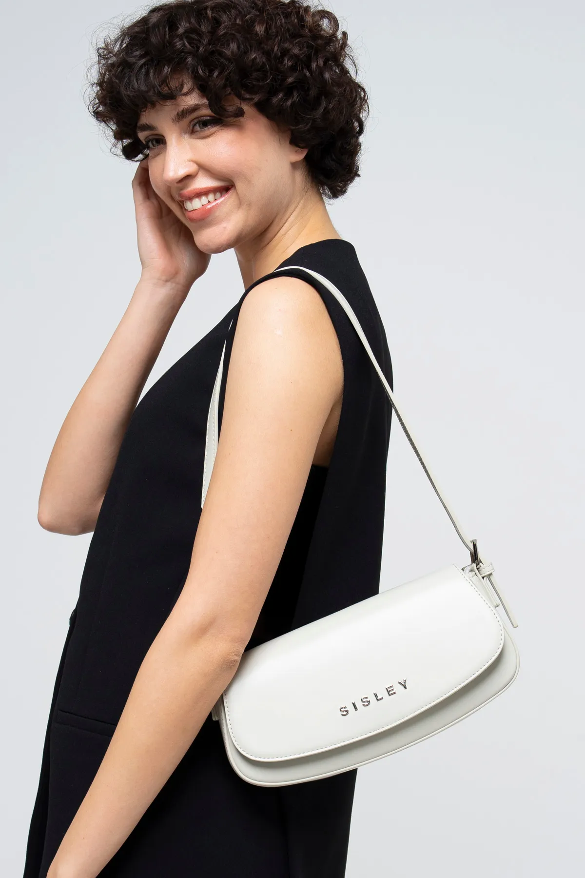 Sisley Kadın Omuz Çantası - Beyaz