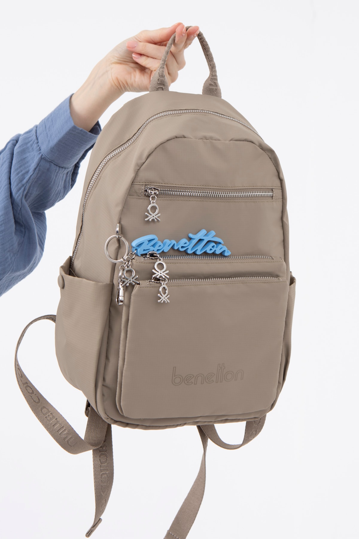 Benetton Kadın Sırt Çantası BNT_1463 - Taş