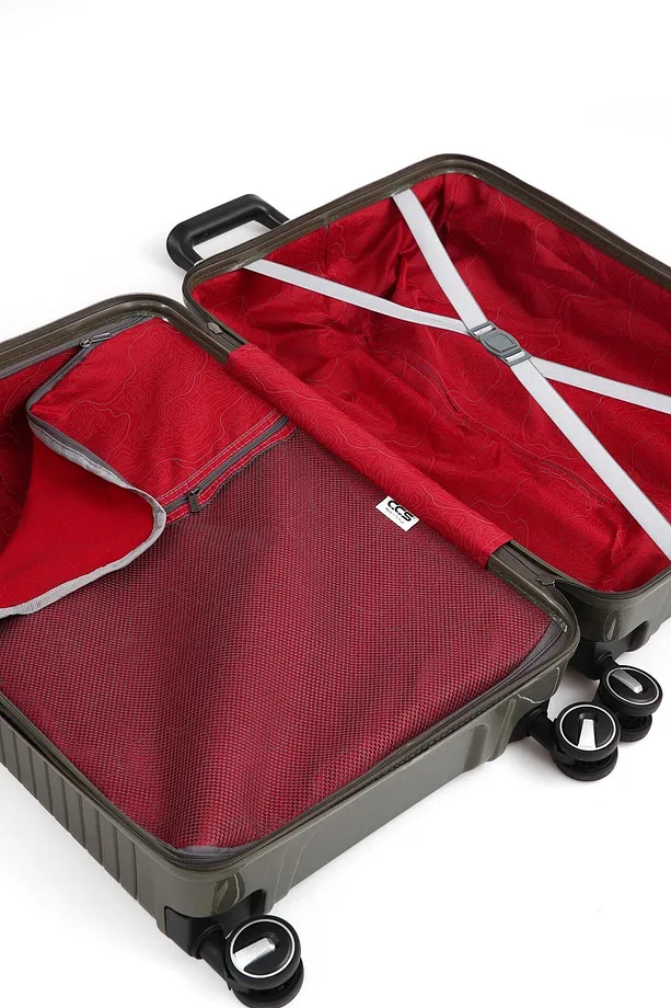 ÇÇS 5239 Polipropilen 3'lü Valiz Seti - Haki