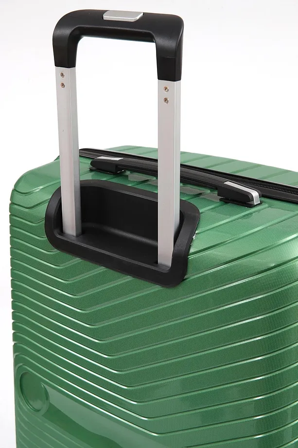 ÇÇS 5239 Polipropilen 3'lü Valiz Seti - Metalik Yeşil