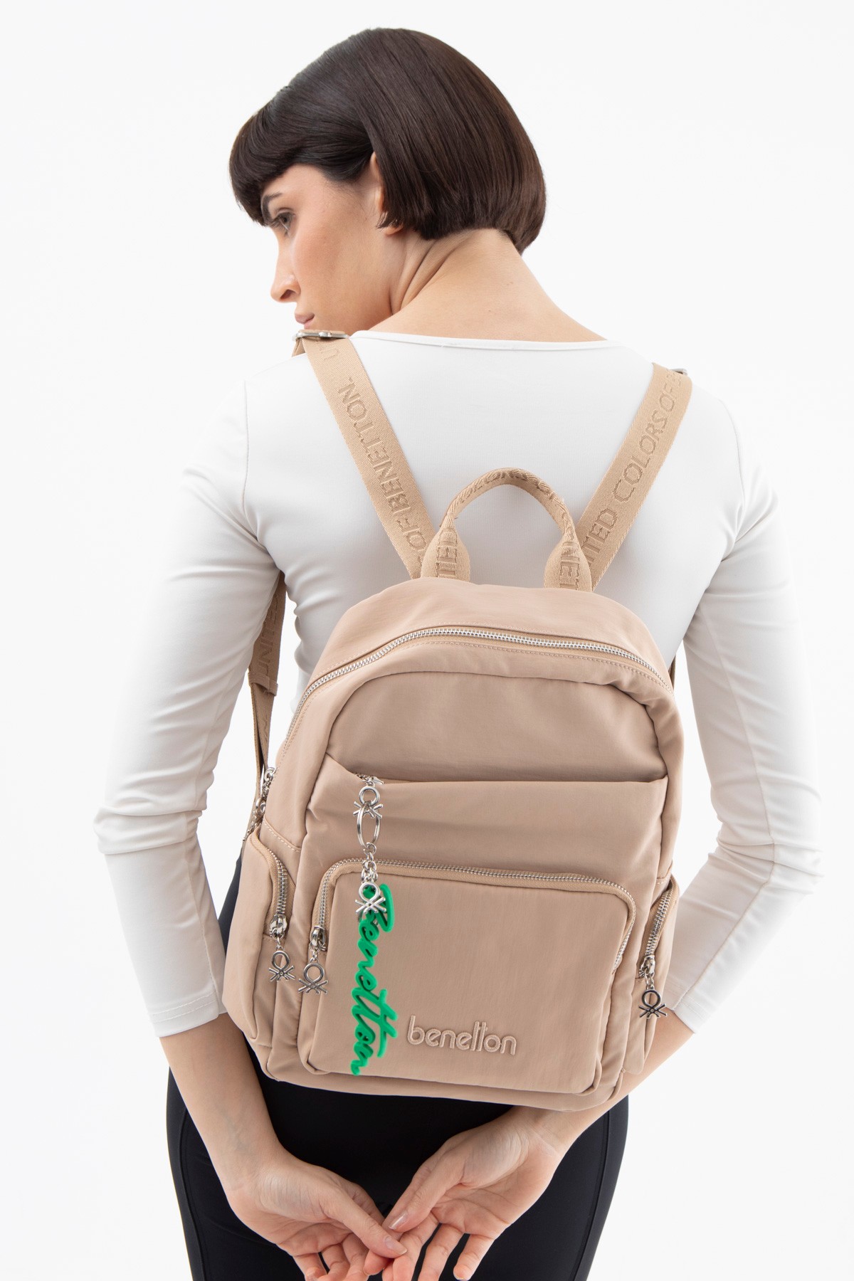 Benetton Kadın Sırt Çantası BNT_1482 - Ten