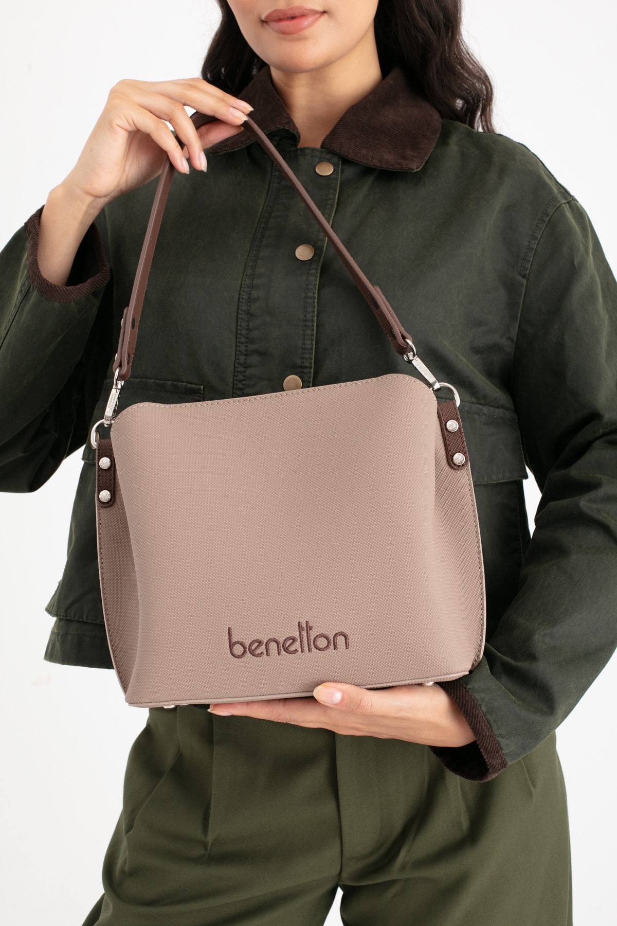Benetton Kadın Kol Çantasın BNT_1688 - Vizon-Kahve