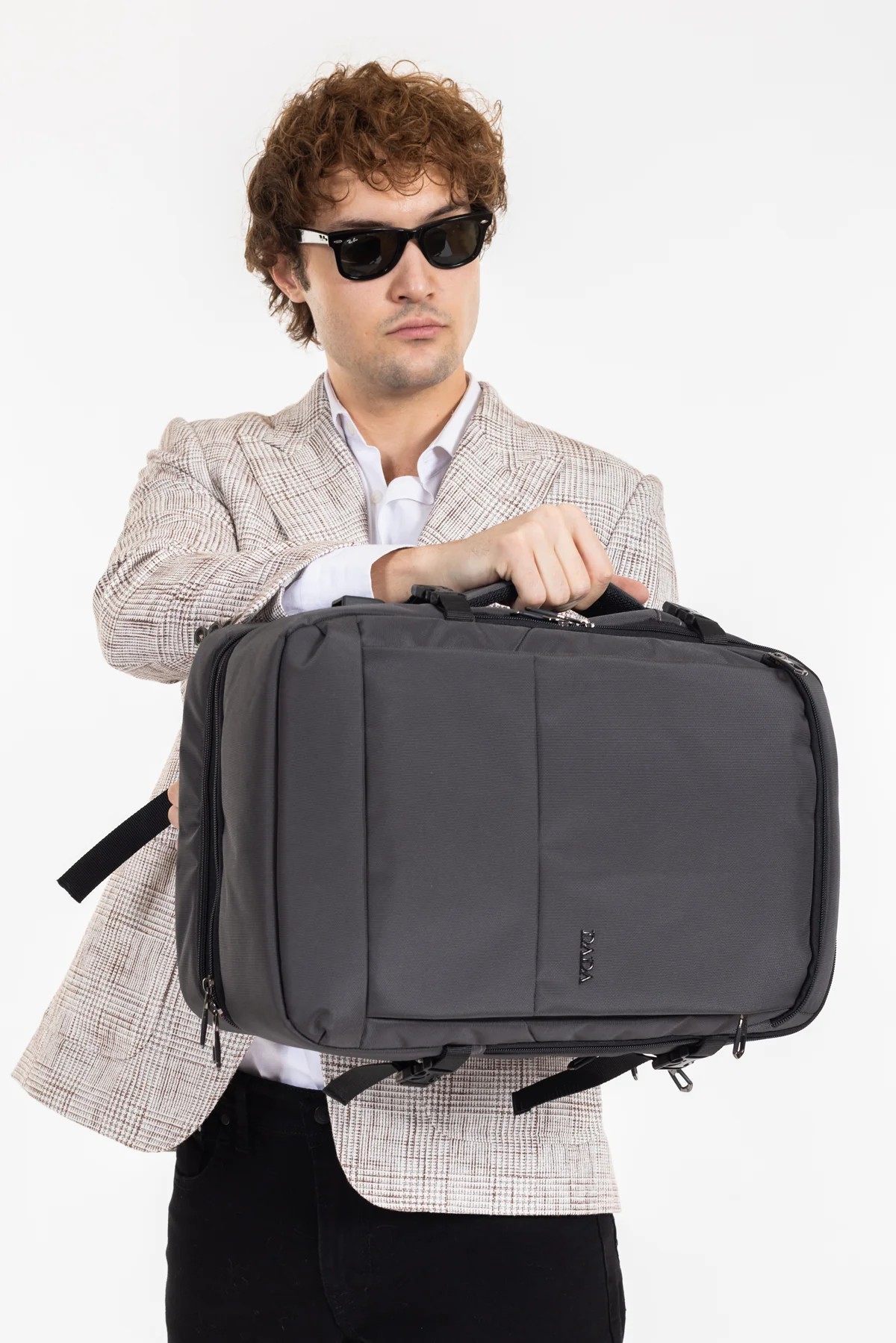 DADA Unisex Suya Dayanıklı Seyahat ve İş Çantası | 15.6” Notebook & 10.1” Tablet Bölmeli DADA-12 - Gri