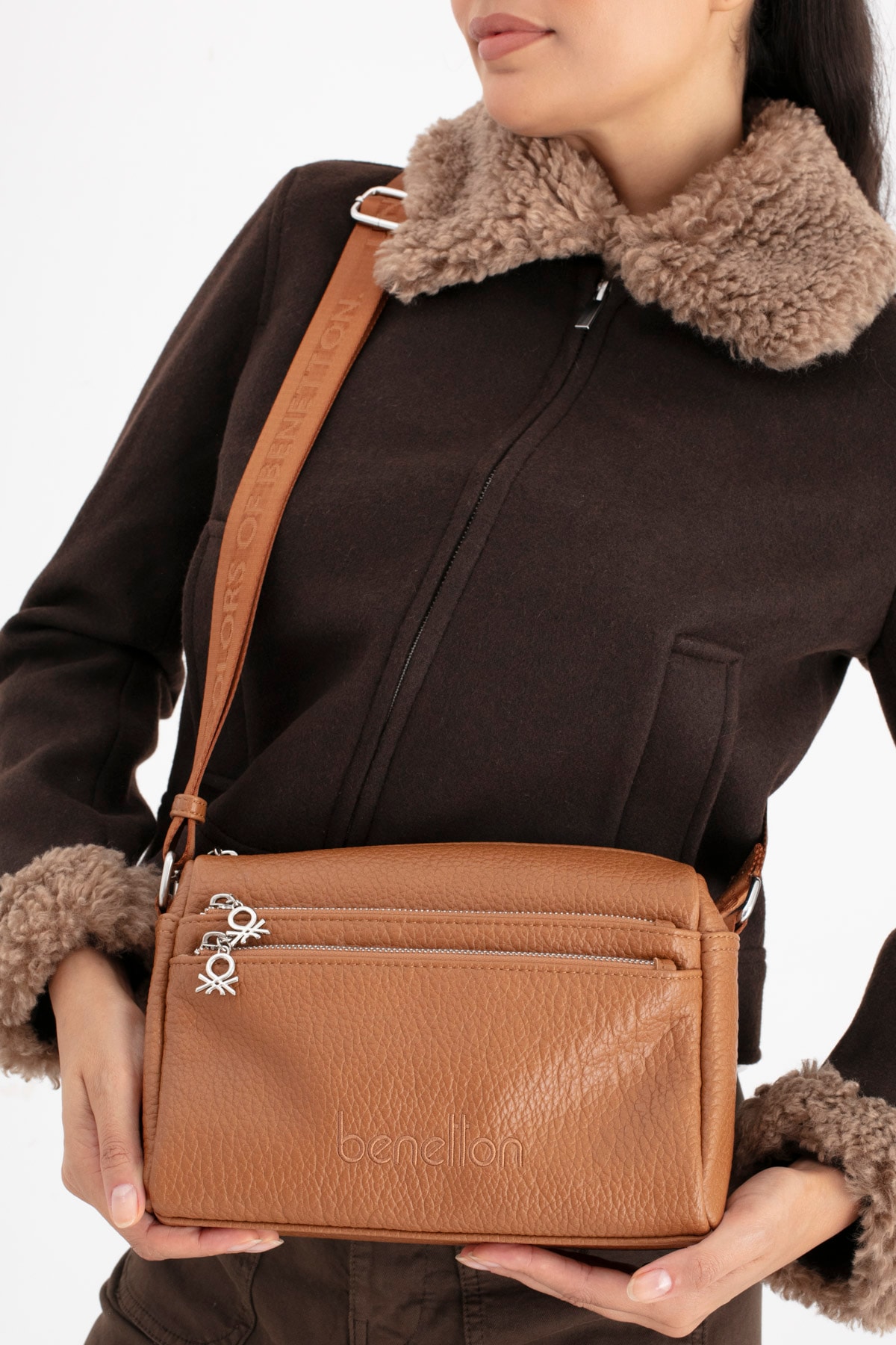 Benetton Kadın Çapraz Çanta BNT_1692 - Taba