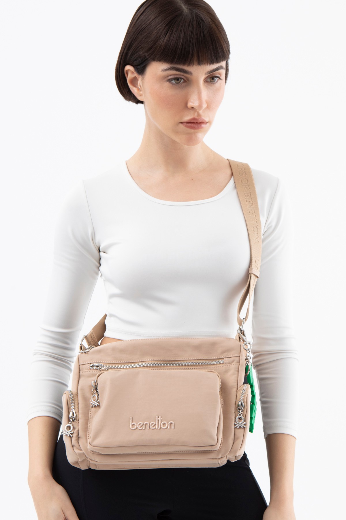 Benetton Kadın Çapraz Çanta BNT_1496 - Ten