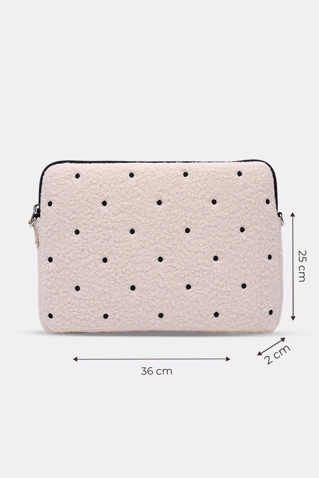 Puantiyeli Laptop Kılıfı 13" & 14" İnç Uyumlu - Bej