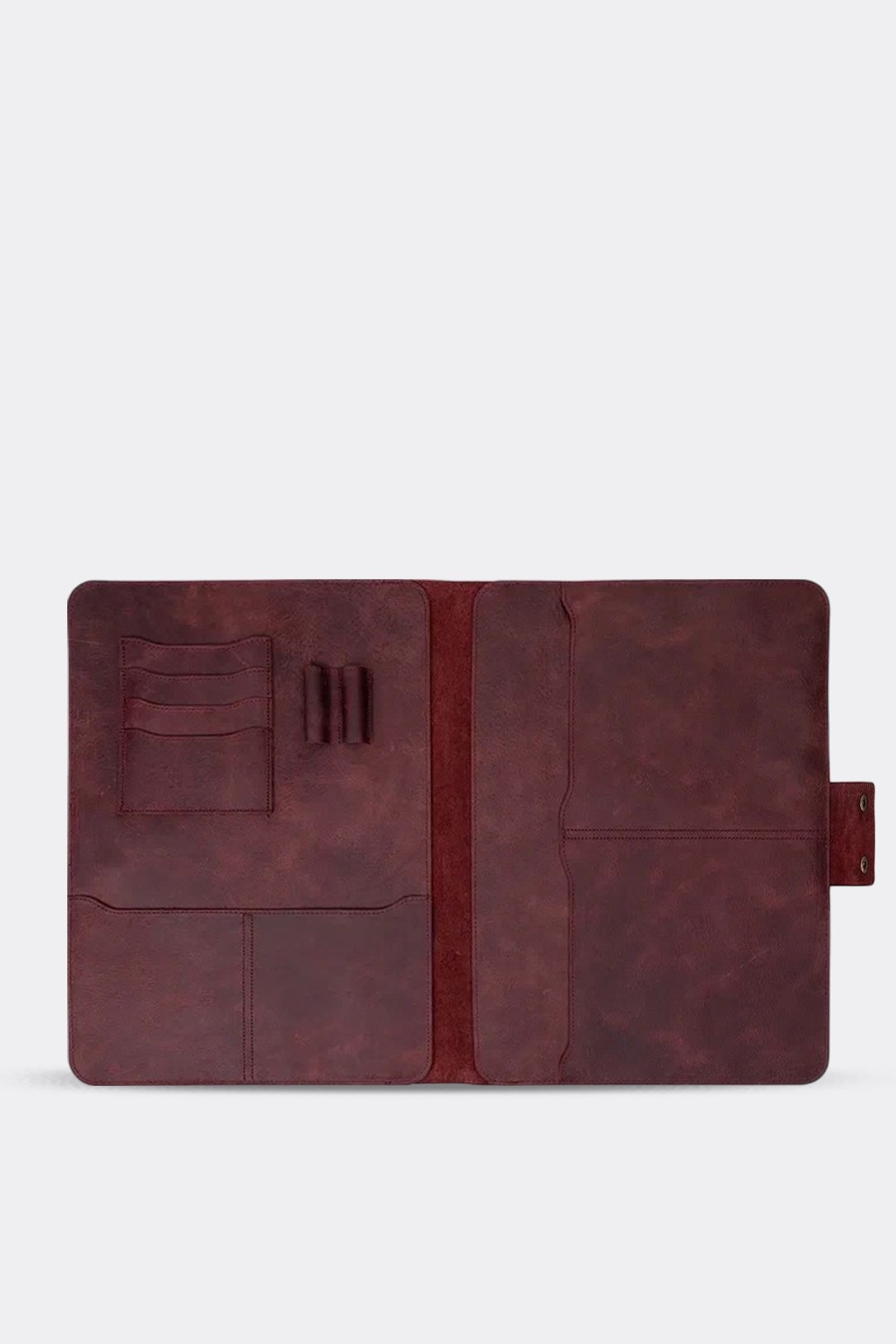 Hakiki Deri Macbook Air Pro 13-14 İnç Organizer Evrak & Laptop & Tablet Çantası - Bordo