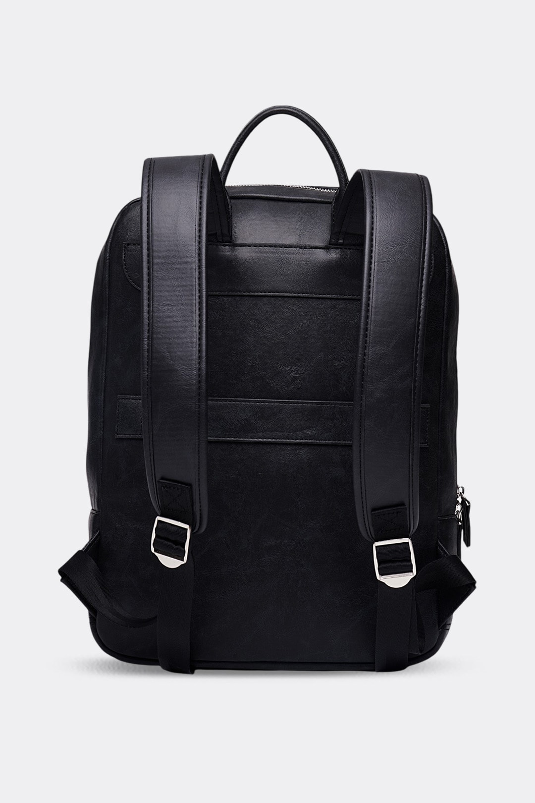 Organizer Premium Deri Sırt Laptop Çantası Unisex - Crazy Siyah