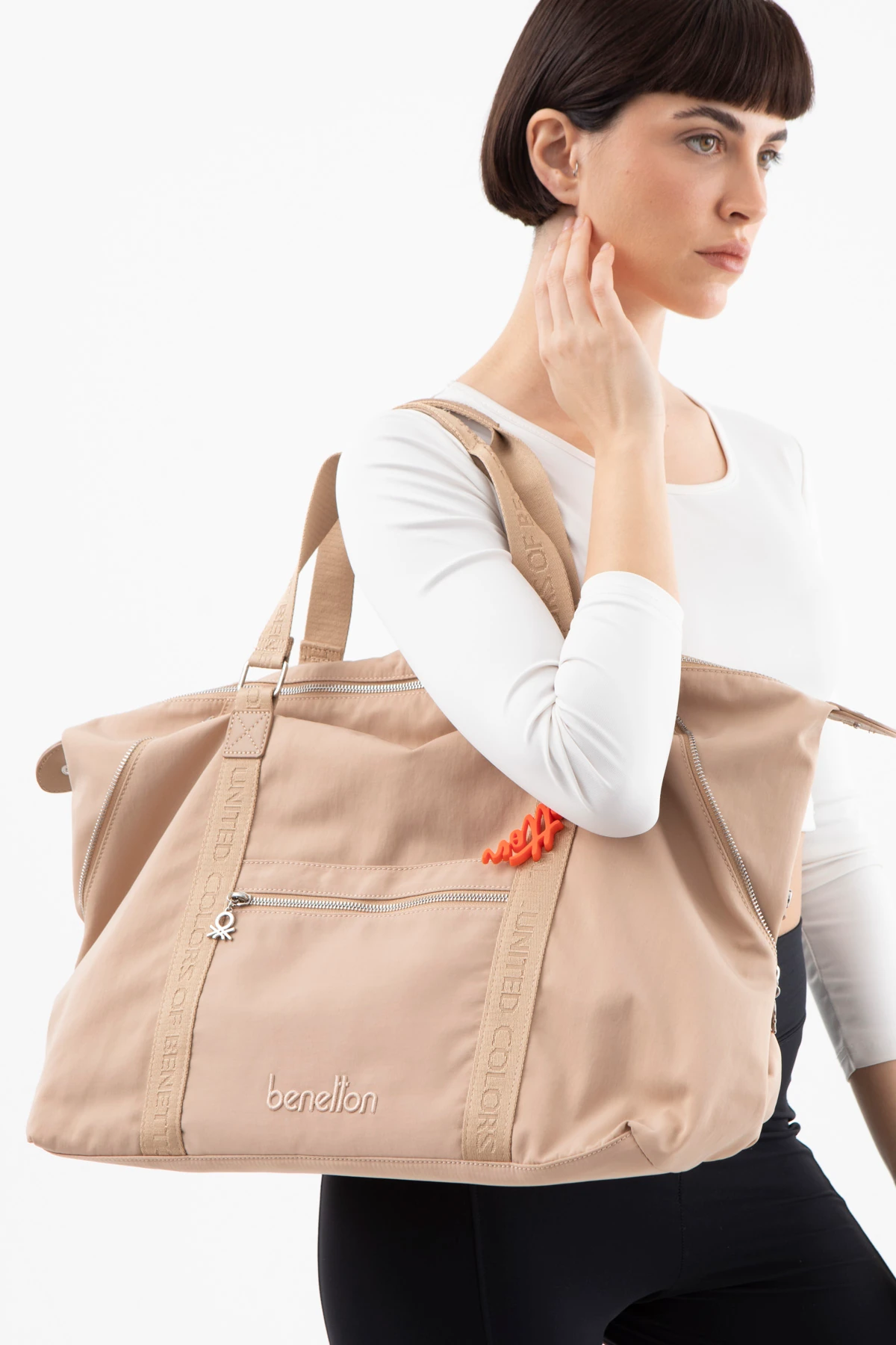 Benetton Kadın El Çantası BNT_1495 - Ten