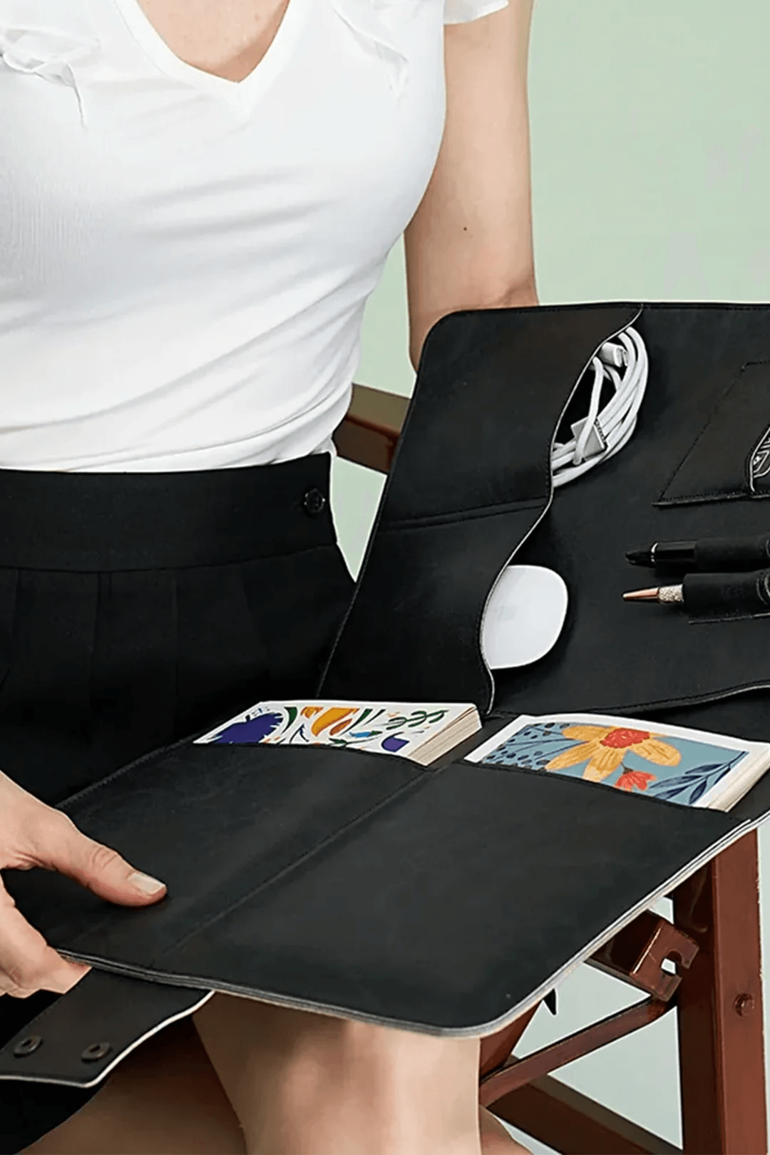 Macbook Air Pro 15-16 İnç Organizer Evrak & Laptop & Tablet Çantası - Siyah