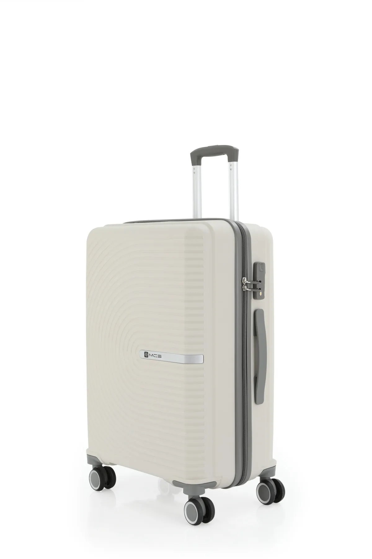 MÇS Polipropilen Orta Boy Valiz  - Kemik-Gri