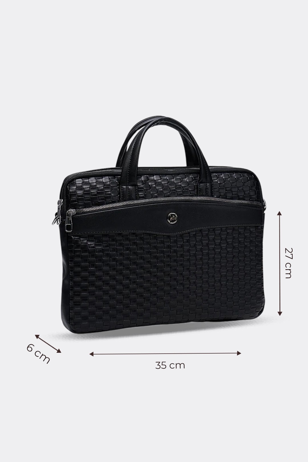 Unisex 13" & 14" Laptop Evrak Çantası Siyah Hasır