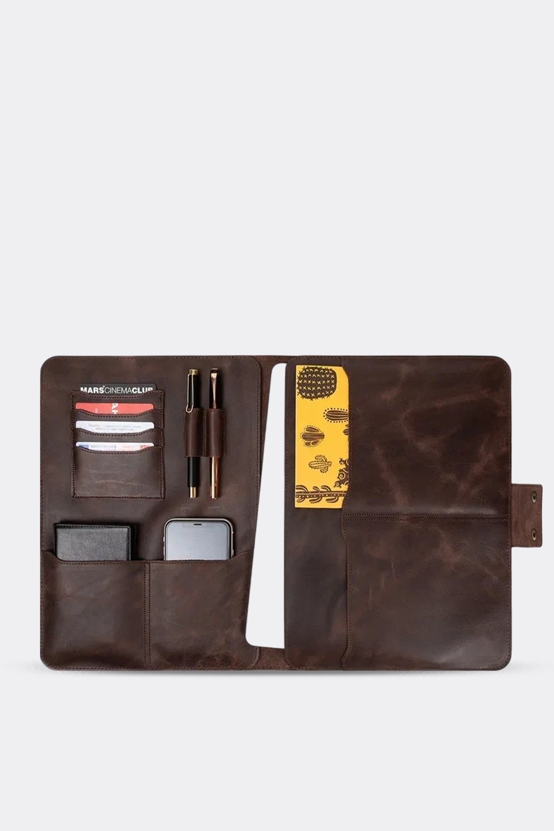 Hakiki Deri Macbook Air Pro 13-14 İnç Organizer Evrak & Laptop & Tablet Çantası - Fındık