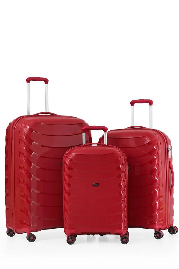 ÇÇS 5263 Polipropilen 3'lü Valiz Seti - Bordo