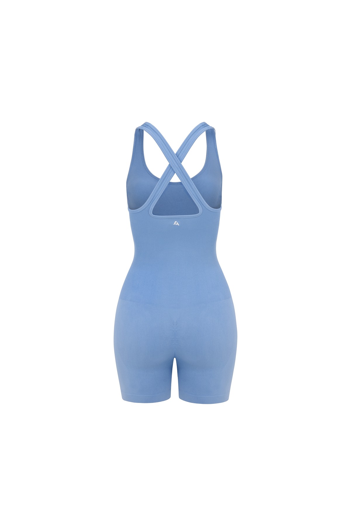 Push Up Seamless/Dikişsiz Şort Tulum - Mavi